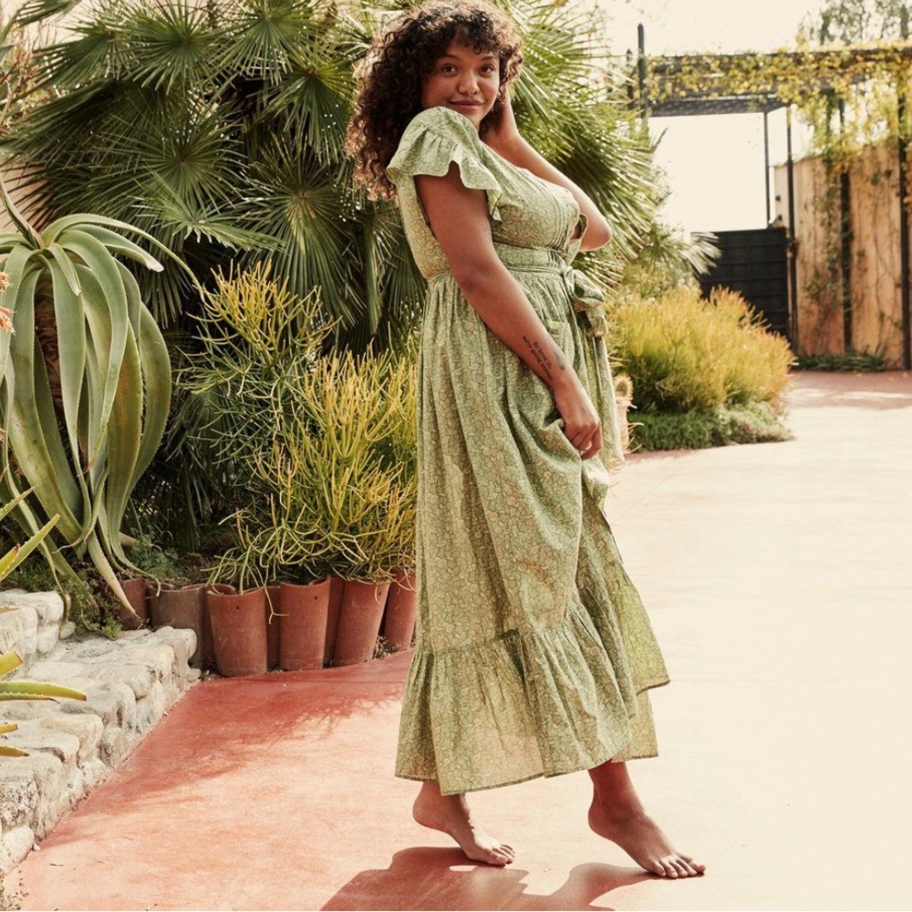 Doen Marfa Dress Medium in Green